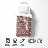 Funny Personalised Custom Photo Upload Collage Single Bed Duvet Cover+Pillowcase