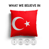 Turkey Flag Turkish Design Filled Square Cushion Decorative Throw Gift Any Size