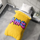 Personalised Any Name Urban Graffiti Soft Single Size Novelty Bed Duvet Cover