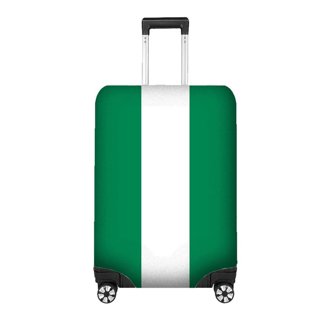Nigeria Flag Suitcase Cover - Travel Gift Stretch Fit Luggage Protector Custom