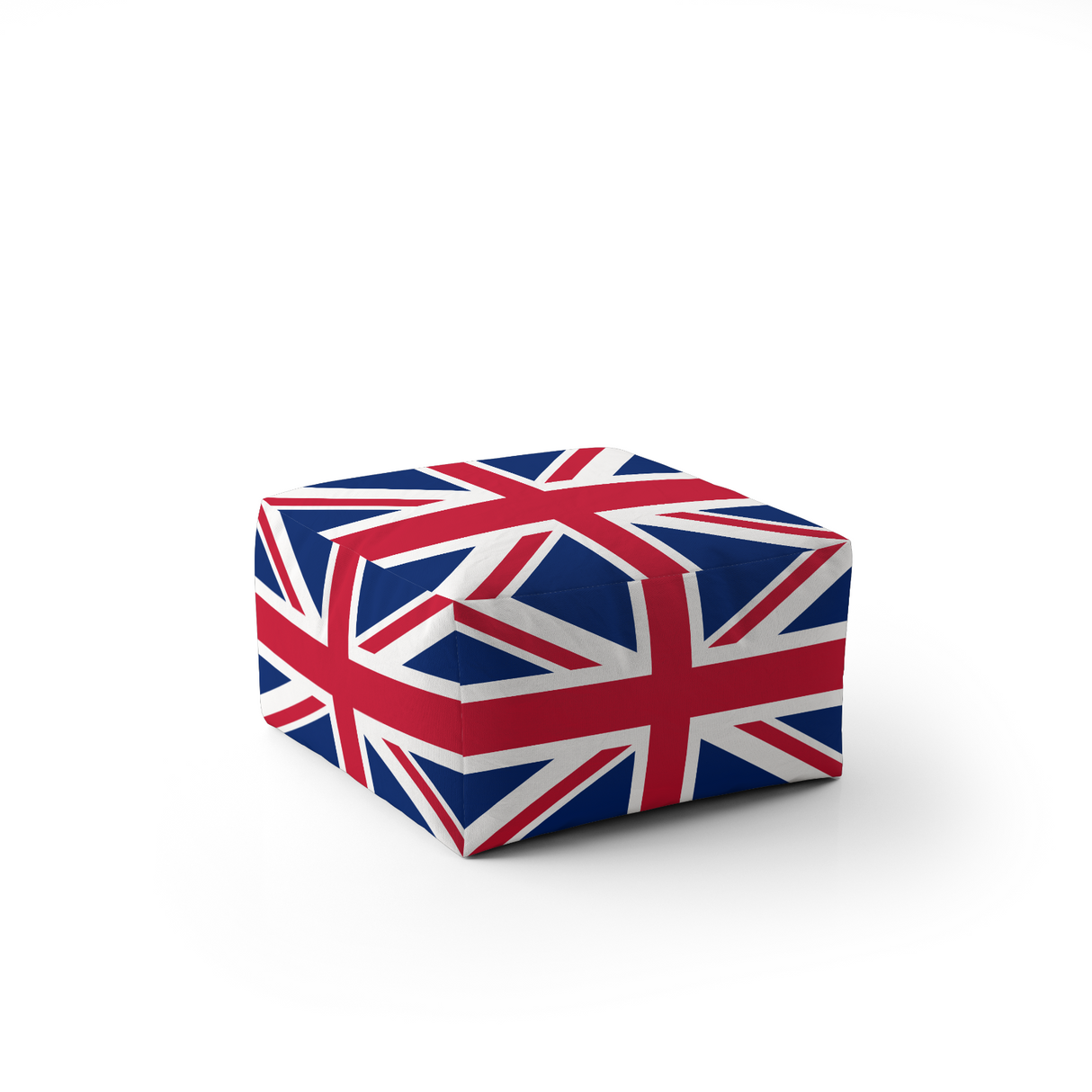 GB Flag Union Jack Flag Ottoman Filled Pouffe Footrest Decor Inc Washable Cover