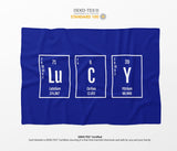 Personalised Name Science Chemical Periodic Soft Fleece Mink Blanket Gift Decor