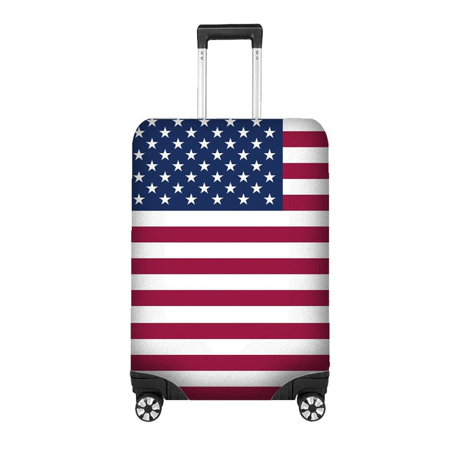 USA Flag America Suitcase Cover Travel Gift Stretch Fit Luggage Protector Custom