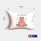 I Love You Beary Much Personalised Cheeky Funny Love Couples Romantic Pillowcase