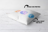 Personalised Name Watercolour Letters Font Kids Soft Square Filled Cushion Decor