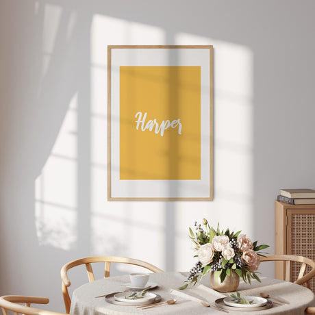 Personalised Plain + Script Font Name Custom Name Wall Art Poster Print Decor