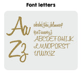 Personalised Name Gold Glitter Font Customised Printed Soft Pillowcase Pillow