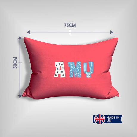 Personalised Kids Alphabet Onyx Customised Printed Soft Pillowcase Pillow