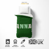 Personalised Name Kids Alphabet Onyx Soft Single Size Novelty Bed Duvet Cover