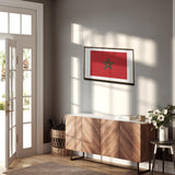 Morocco Flag Moroccan Design Custom Wall Art - Poster Picture Print Decor Home