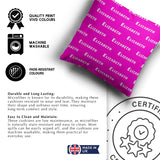 Personalised Any Name Customised Text Coloured Soft Square Filled Cushion Throw