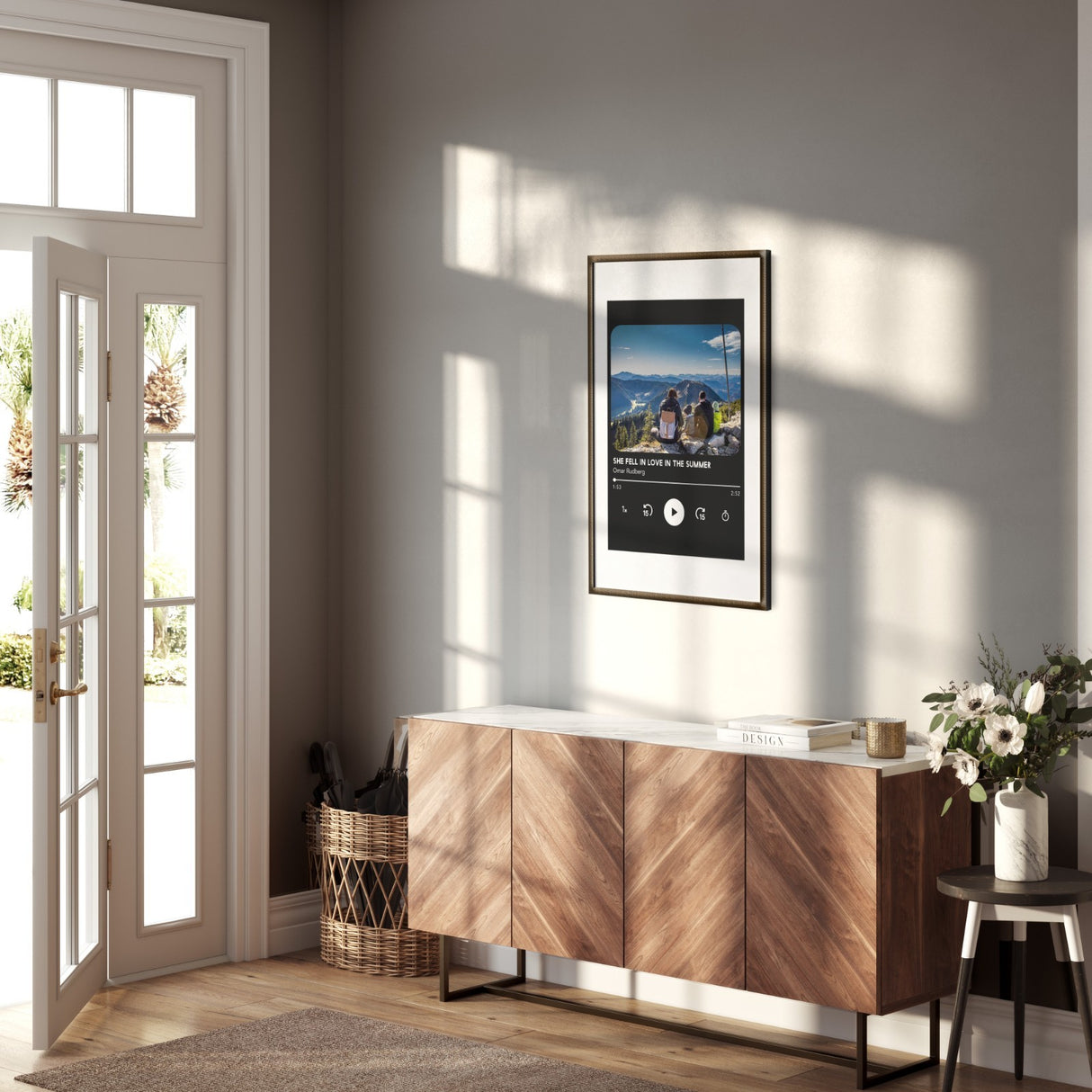 Personalised Music Player Wall Art Custom Song Image & Colour Poster Print Decor