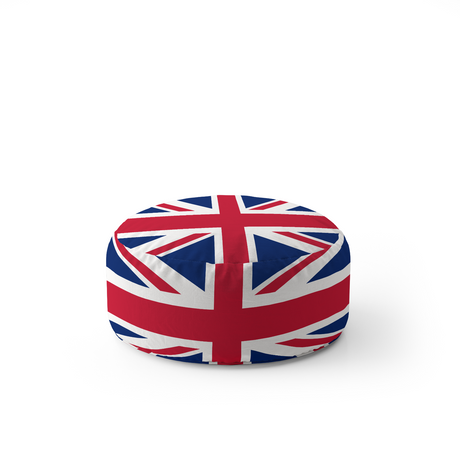 GB Flag Union Jack Flag Ottoman Filled Pouffe Footrest Decor Inc Washable Cover