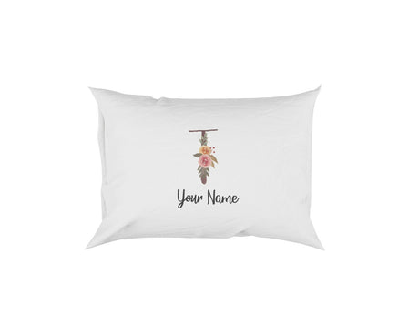 Personalised Floral Watercolour Hand Paint Effect Alphabet Floral Name Pillow