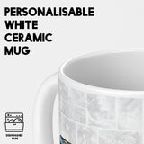 Personalised Superhero Name Mug & Coaster Set Gift for Kids – 11oz Ceramic Cup
