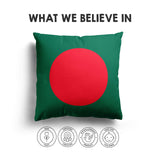 Bangladesh Flag Design Filled Square Cushion Decorative Throw Gift Soft Any Size