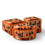 Halloween Spooky Personalised Custom Name Ottoman Filled Pouffe Washable Cover