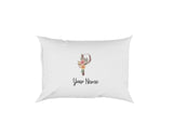 Personalised Floral Watercolour Hand Paint Effect Alphabet Floral Name Pillow
