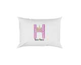 Personalised Unicorn Sparkly Kids Girls Monogram Alphabet Initial Letter Pillow