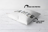 Personalised Geometal 3D Name Print Soft Square Filled Cushion Throw Decor