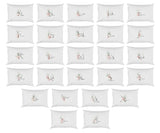 Personalised Your Name Gentle Botanical Blush Initial Letter Pillow Case Gift