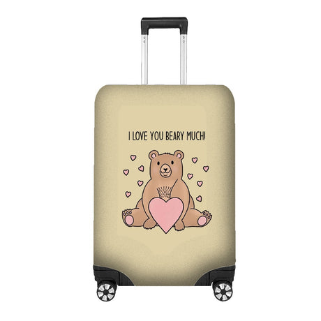 I Love You Beary Much Custom Luggage Cover Gift Personalised Suitcase Protector