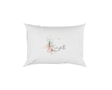 Personalised Your Name Gentle Botanical Blush Initial Letter Pillow Case Gift