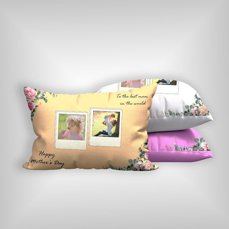Custom Upload Your Own Photos Text & Colour Mother's Day Novelty Pillowcase Gift