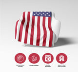 USA Flag America Fleece Blanket Home Decor Throw Gift Cosy Custom Made Soft
