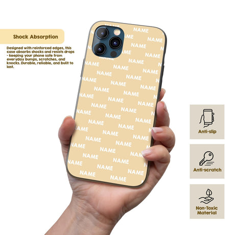 Custom Any Name Colour Font Personalised Customise Printed iPhone Black Case