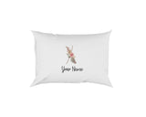 Personalised Floral Watercolour Hand Paint Effect Alphabet Floral Name Pillow