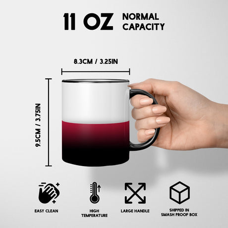 Poland Flag Polish Design Gift Heat Sensitive Magic Colour Changing Mug Novelty