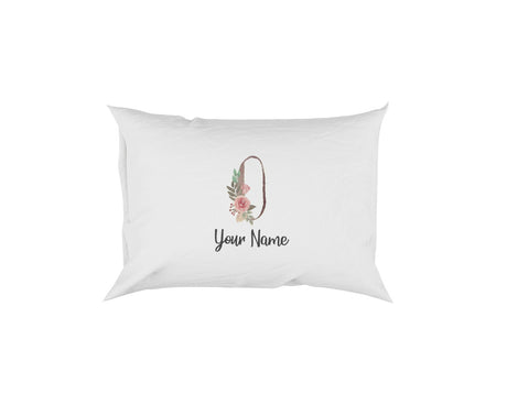 Personalised Floral Watercolour Hand Paint Effect Alphabet Floral Name Pillow