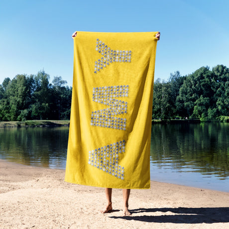 Personalised Any Name Diamond Gems Any Colour Absorbent Beach Bath Sheet Towel