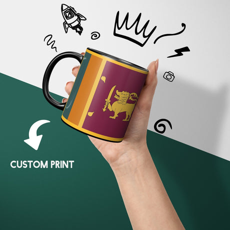 Sri Lanka Flag Design Tea Coffee Gift Heat Sensitive Magic Colour Changing Mug