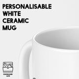 Personalised Geometal 3D Name Text Novelty Coffee Tea Mug Coaster Gift Him Her