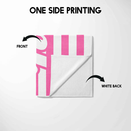 Personalised Name Custom Coloured Striped Soft Highly Absorbent Beach Bath Sheet