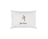 Personalised Floral Watercolour Hand Paint Effect Alphabet Floral Name Pillow