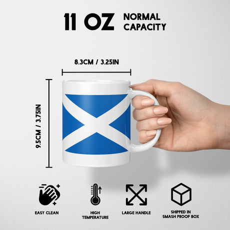 Scotland Flag Scottish Cross Custom Printed Coffee Tea Mug Coaster Gift Him Her