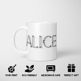 Personalised Neon Alphabet Novelty Print Coffee Tea Mug Coaster Gift Him Her