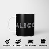 Personalised Name Diamond Gems Bling Font Coffee Tea Mug Coaster Gift Him Her