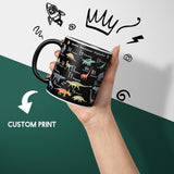 Personalised Dinosaur Kids Alphabet Heat Sensitive Magic Colour Changing Novelty