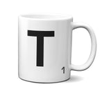 Scrabble Inspired Letter Mug Personalised Gift AZ Letters Gift 11oz Ceramic