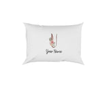 Personalised Floral Watercolour Hand Paint Effect Alphabet Floral Name Pillow