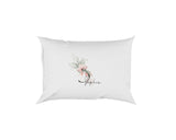 Personalised Your Name Gentle Botanical Blush Initial Letter Pillow Case Gift