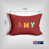 Personalised Name Dinosaur Alphabet Customised Printed Soft Pillowcase Pillow