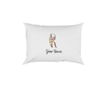Personalised Floral Watercolour Hand Paint Effect Alphabet Floral Name Pillow