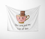 You're My Cup Of Tea Cute Love Valentines Anniversary Fleece Mink Blanket Gift