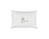 Personalised Your Name Gentle Botanical Blush Initial Letter Pillow Case Gift