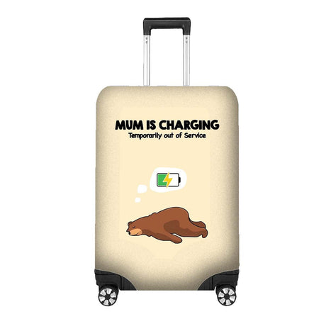 Mum is Charging Funny Animal Novelty Custom Luggage Cover Personalise Suitcase